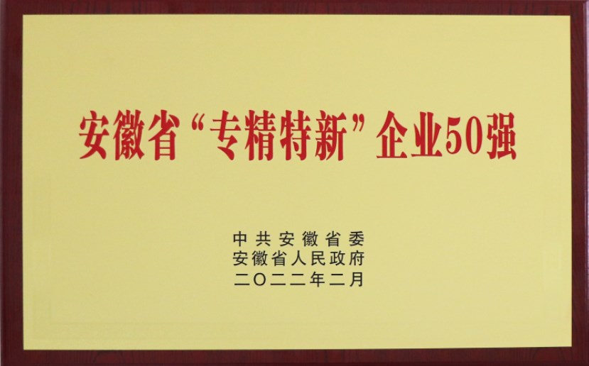 安徽省專精特新企業50強